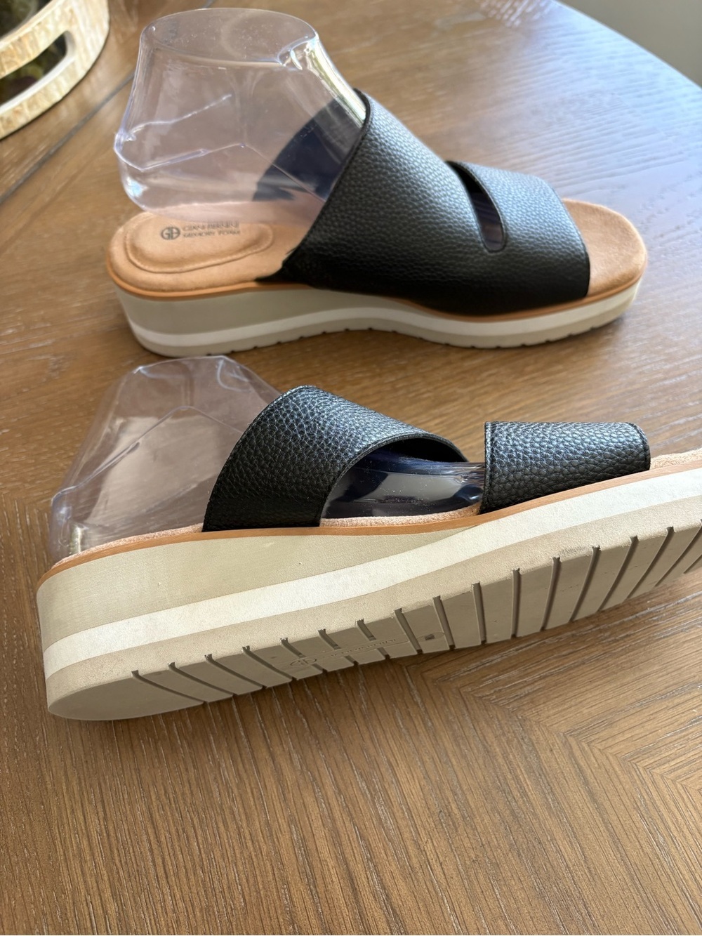 Black Slide Sandals for Women - Comfort Footbed